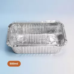 Marmita de Alumínio com Tampa Pet Transparente - 500ml - 10 unidades - Wyda - Rizzo
