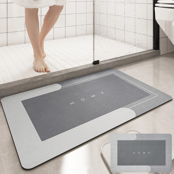 Tapete Mágico Ultra Absorvente P Banheiro Antiaderente Liso Cor Cores Aleatórias KIt  Tapete Mágico