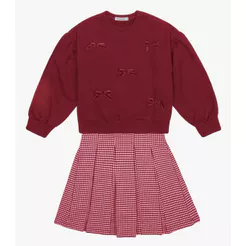 Conjunto Blusão com Saia Feminino Trick Nick Vermelho