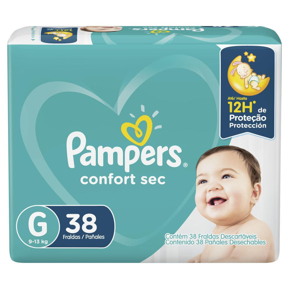 Fralda Pampers Confort Sec Tamanho G 38 Unidades