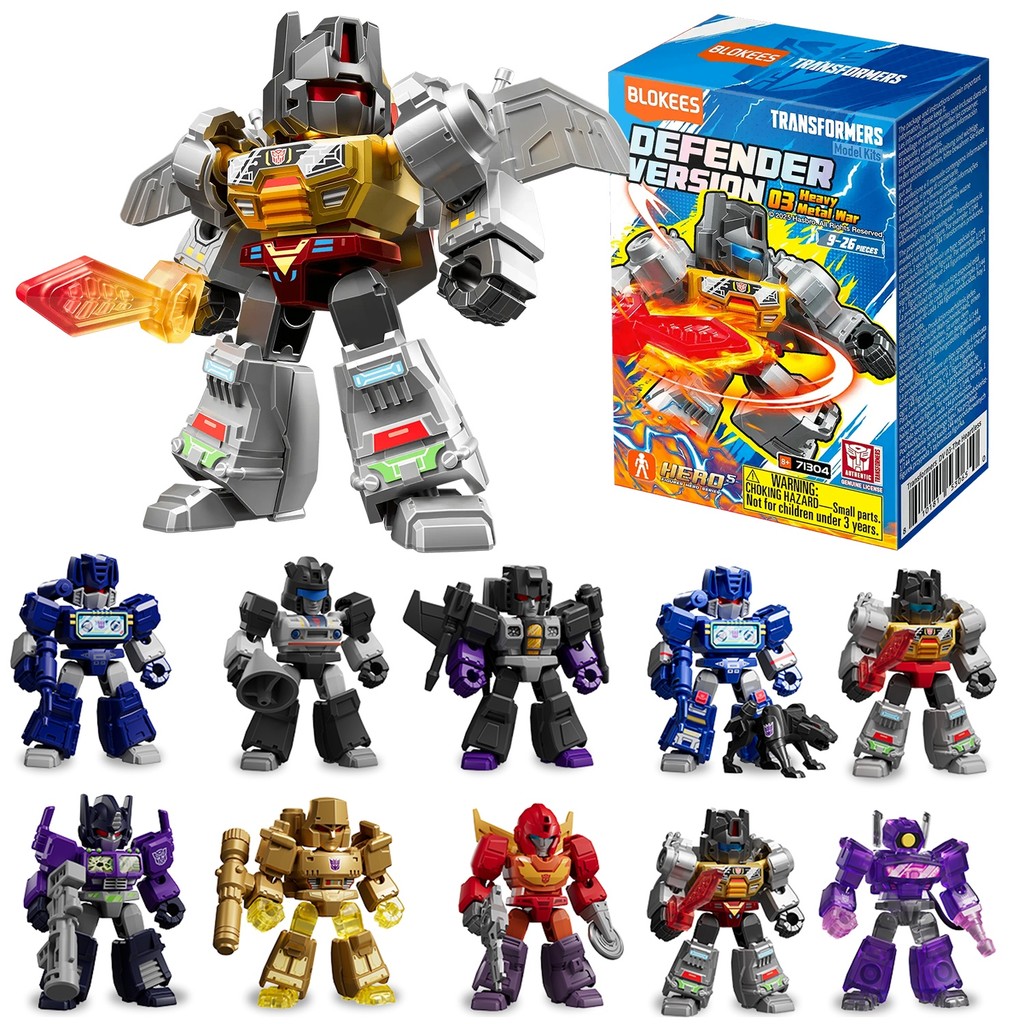 Boneco Coleção Transformers Defender Version 3 Heavy Metal War Miniatura Com Acessórios - Hasbro