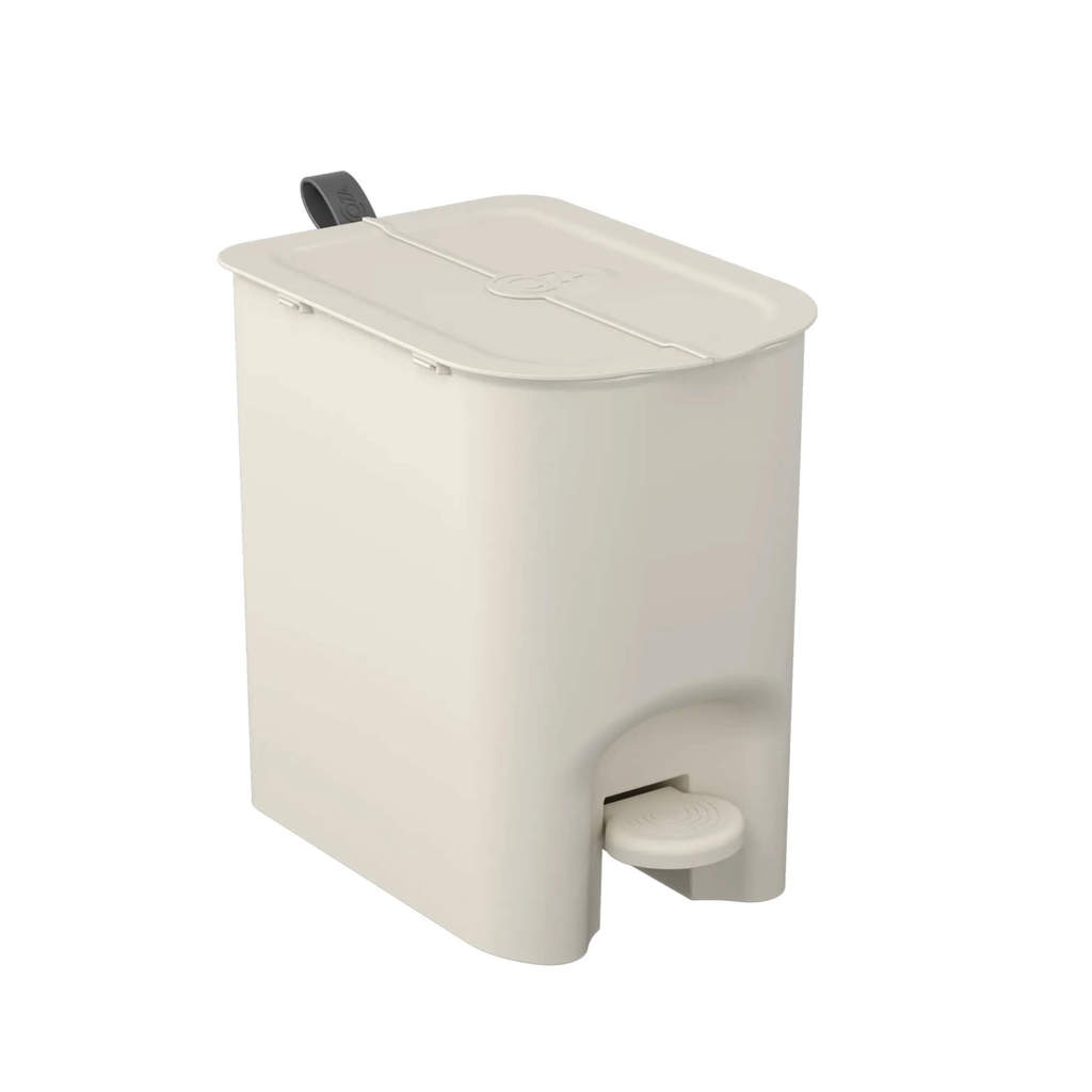 Lixeira Coza Borboleta com Pedal 6 Litros Light Gray com Alça Cinza Chumbo Brinox - 10660/0468