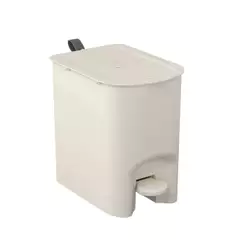 Lixeira Coza Borboleta com Pedal 6 Litros Light Gray com Alça Cinza Chumbo Brinox - 10660/0468