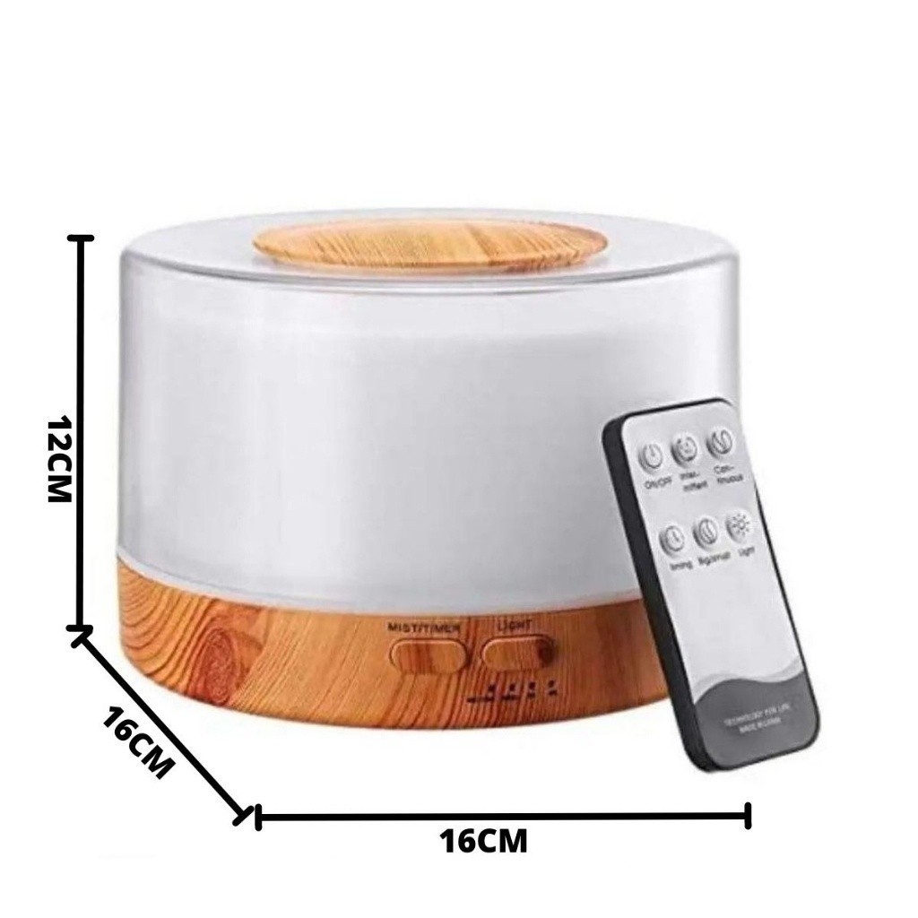 Difusor De Aromas, Umidificador De Ar Ultra-Sônico 500Ml,