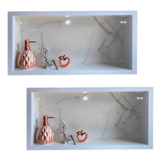 2 NINCHO BRANCO para Banheiro de Embutir na parede 56x27x9 em Oferta na Shopee