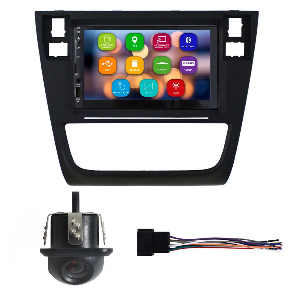 Kit Multimídia 7 Pol Gol Voyage Saveiro G6 Android 2Gb Ram 32Gb Flash Quad-Core 2 Din Preto Wifi Gps Ips Camera Ré em Oferta na Shopee