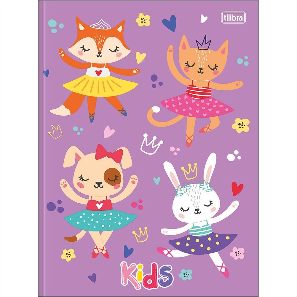 Caderno  Tilibra universitário kids 200x275mm brochura 48fl em Oferta na Shopee