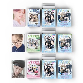 50PCS/Caixa ATEEZ Cartões Holográficos Laser LOMO Hongjoong Seonghwa Yunho Fotográficos Yeosang San Mingi Wooyoung Jongho Holograma Postais Envio Rápido YM em Oferta na Shopee