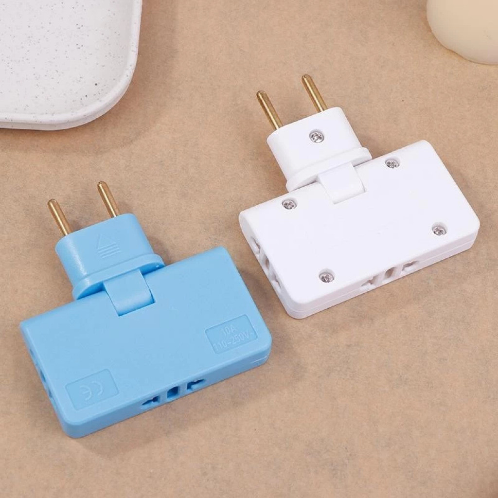 Adaptador de extensão de plugue de alimentação 3 em 1 ajustável em 180 graus Fang em Oferta na Shopee