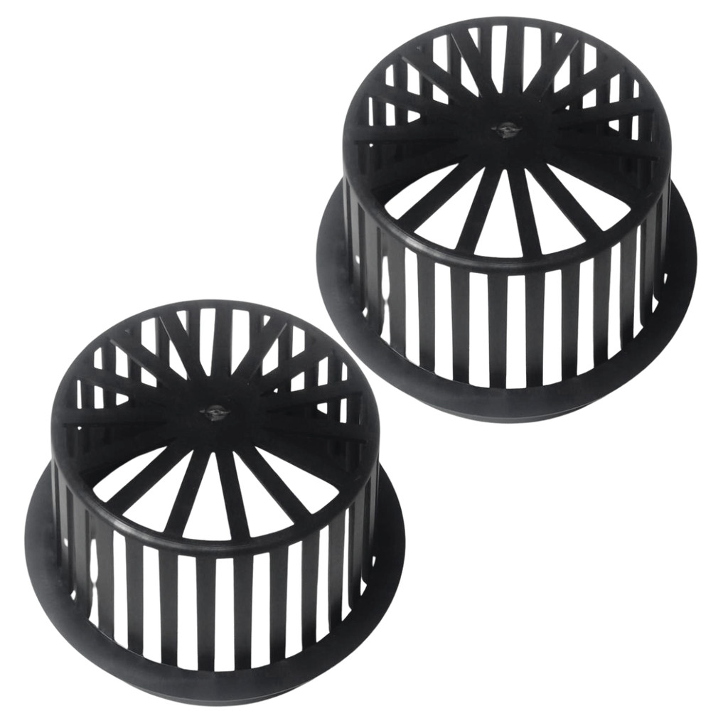 Kit 2 Ralo Abacaxi Plástico Anti Folhas Para Calha e Tubo 150 Mm