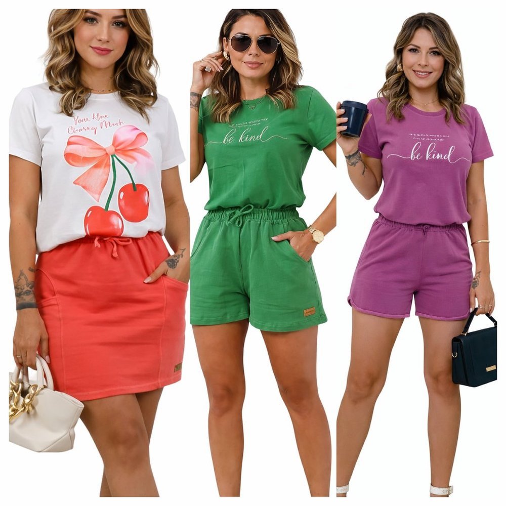Conjunto Feminino Estonado Premium | Moda Verão 2026 | Look Moderno e Confortável em Oferta na Shopee