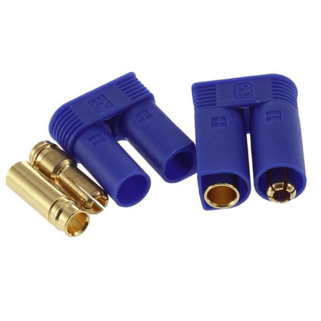 1 Par Conector de Energia EC5 Azul com Plug banana de 5mm 120 Amperes Projetos Modelismo Helimodelo