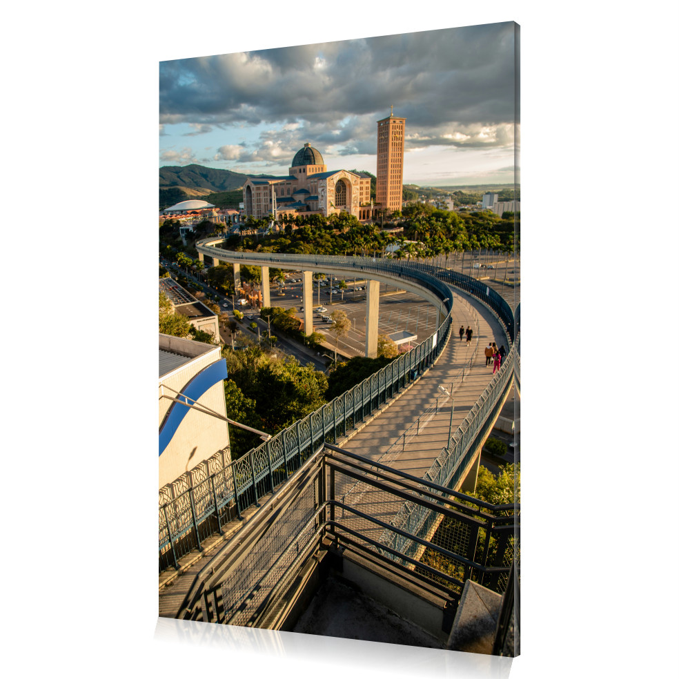 Quadro Moderno Católico Decorativo Canvas Basílica Aparecida Do Norte Arte Religiosa 60x40