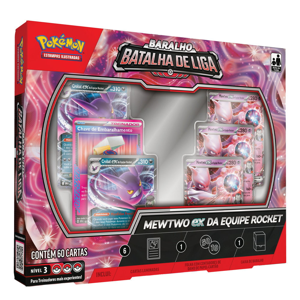 Deck Baralho Batalha De Liga Pokémon Mewtwo Ex Equipe Rocket