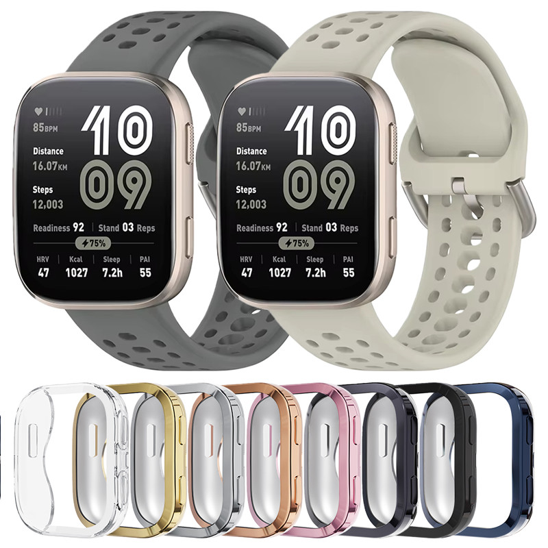 Capa TPU Pulseira De Silicone Para Amazfit Bip 6 Faixa De Borracha Cinto Pulseiras Protetor De Tela Acessórios De Pára-C