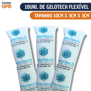 Kit 10 Gelo em Gel Artificial flexivel reutilizável 45 ml gelox para Cooler e Bolsa termica Gelotech Remedios e Alimento em Oferta na Shopee