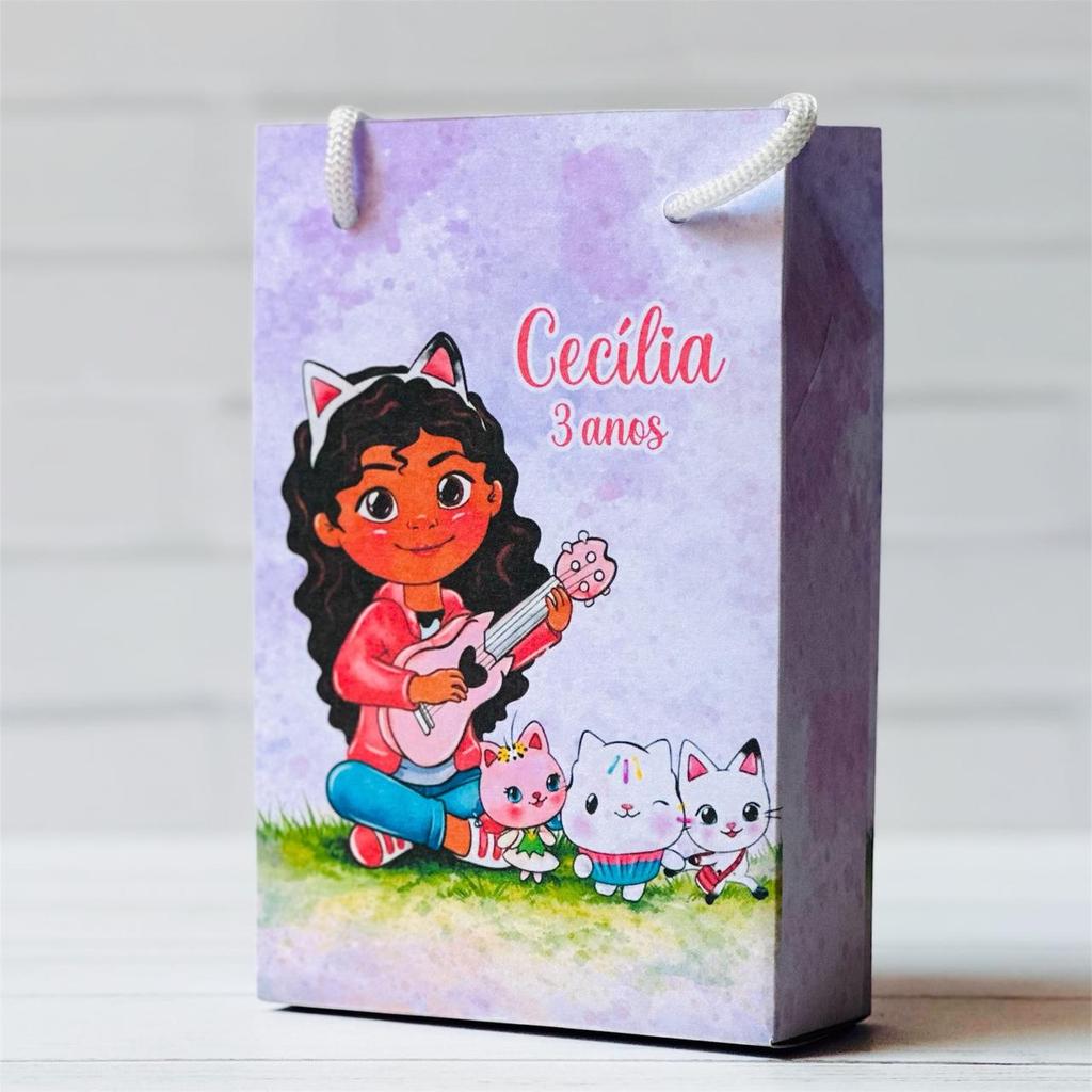 Sacolinha Casa Magica da Gabby Gabi | Personalizada Com Nome | Mimos Festa Aniversário Lembrancinhas Personalizados