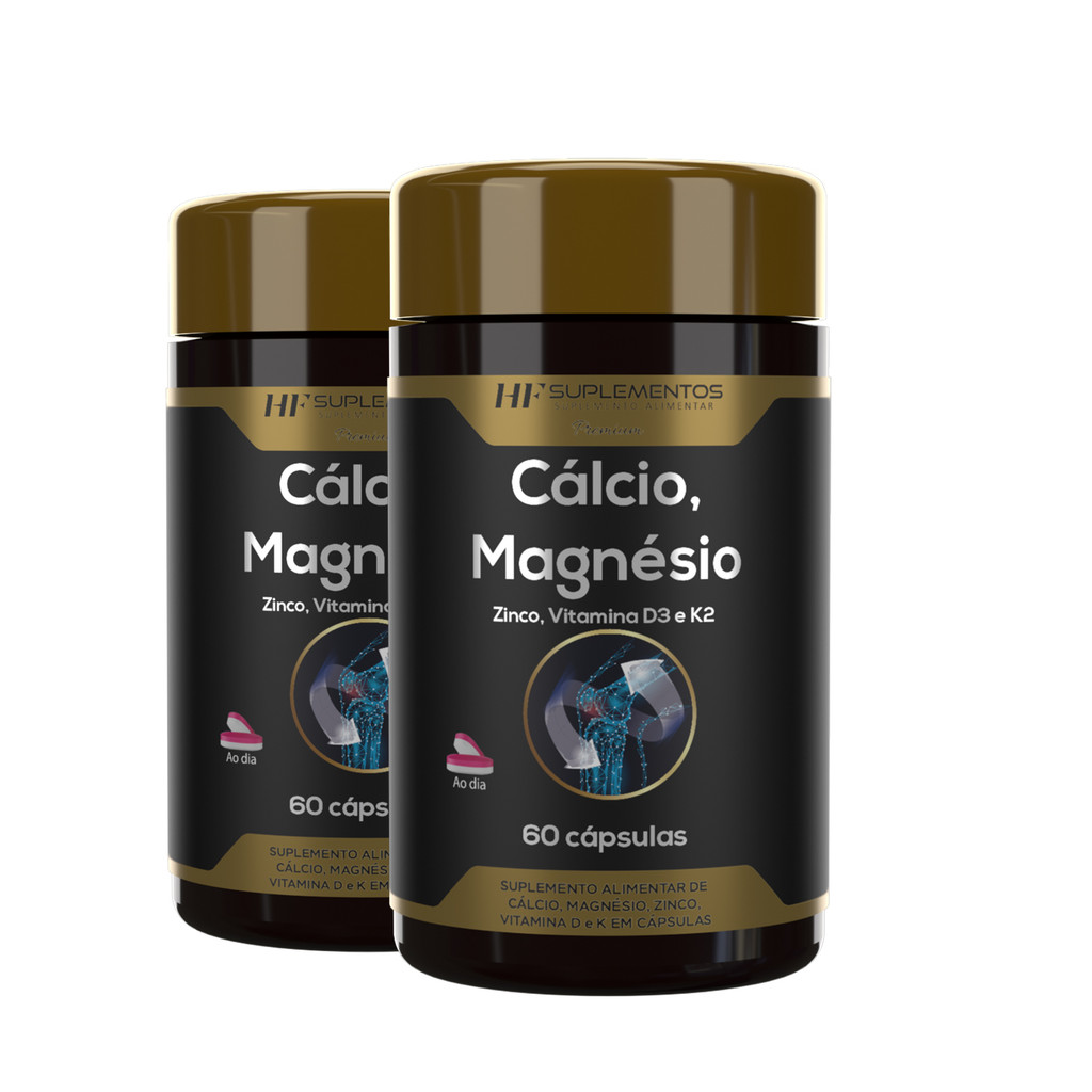 2X CALCIO MAGNESIO ZINCO VIT D3 K2 60CAPS HF SUPLEMENTS