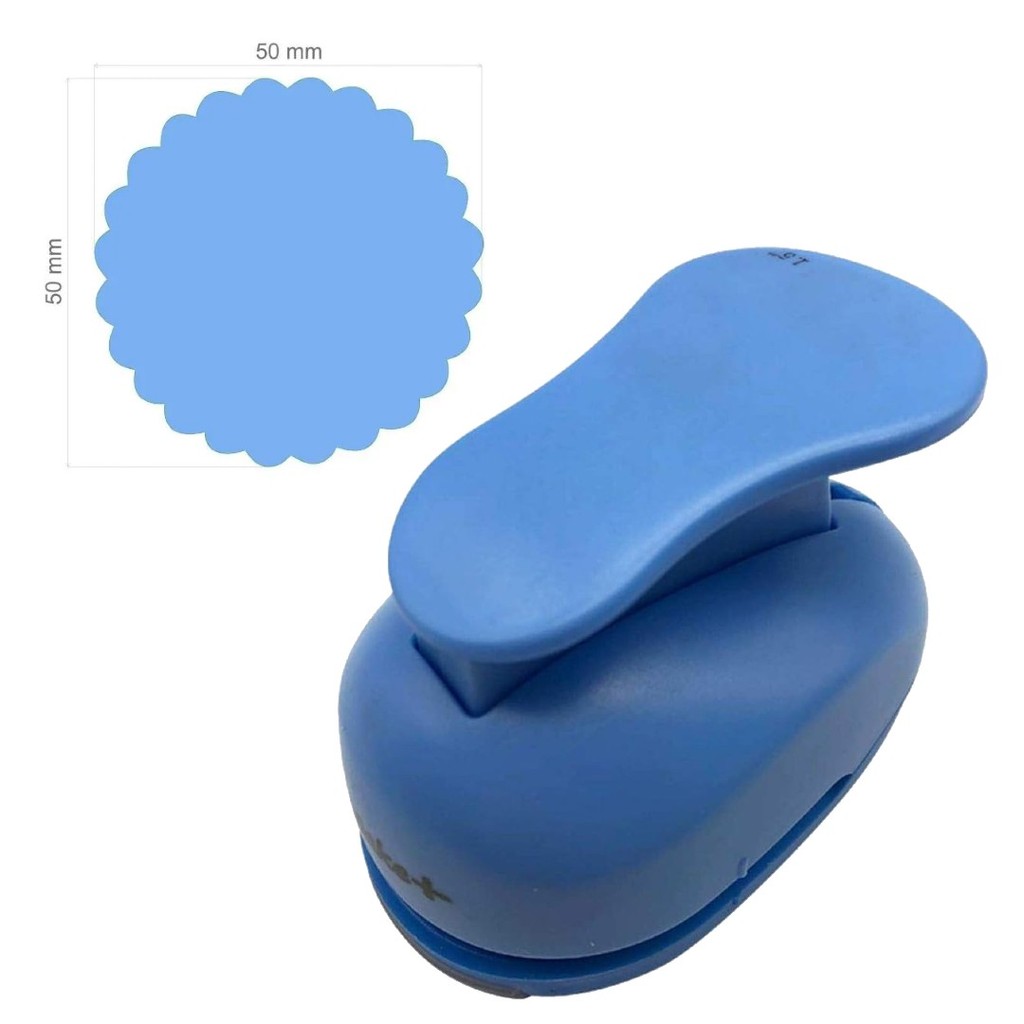 Furador Scrapbook Círculo Escalopado para Papel e EVA Corte 5cm 2 Polegadas em Oferta na Shopee