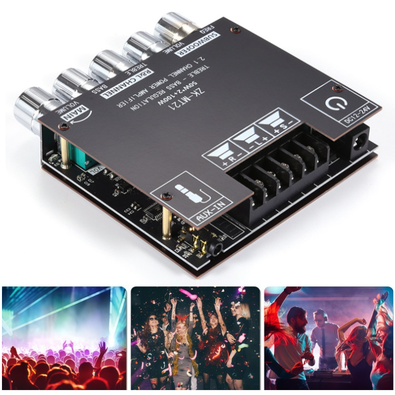 Placa amplificadora Bluetooth ZK-MT21, Para Canal Bluetooth 2.1 De Baixo Tom 5.0