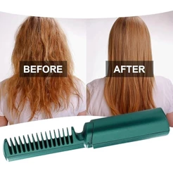 Cabelo Alisado Escova Recarregável Mini Pente Portátil Rápido