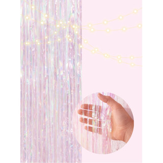 Cortina Nacarada Branca Decoração Festa Aniversário Casamento Painel Fundo para Fotos em Oferta na Shopee