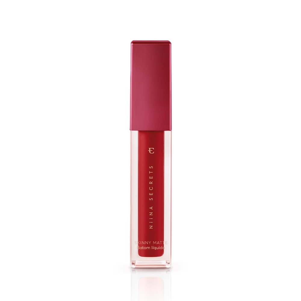 Eudora Niina Secrets Skinny Mate Batom Vermelho Hibisco 5ml em Oferta na Shopee