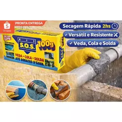 Cola Adesiva Massa Epoxi Kit SOS Veda Tudo Variados Pesos Debaixo D'água Secagem Rápida Piscina Tubulação