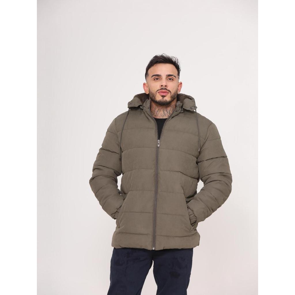 bobojaco masculina de nylon toda forrada por dentro com capus removível