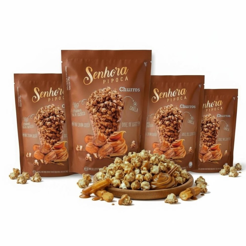 Kit c/ 4und Pipoca Gourmet Sabor Churros SENHORA 100g