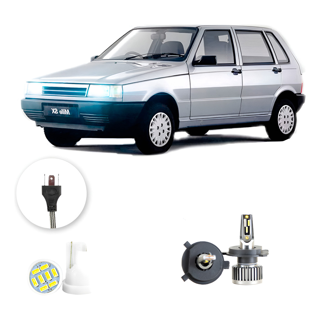 Kit Ultra Led Nano Fiat Uno 1991 A 2003 H4 30000lm em Oferta na Shopee