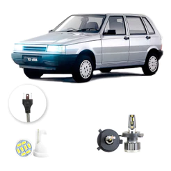 Kit Ultra Led Nano Fiat Uno 1991 A 2003 H4 30000lm