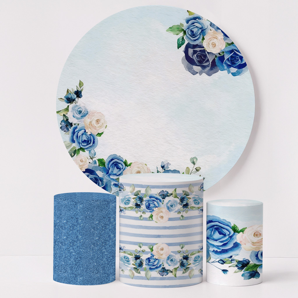 Kit Capa Painel Redondo com Trio Capas de Cilindro Veste Fácil Sublimado Tema Flores Primavera em Oferta na Shopee