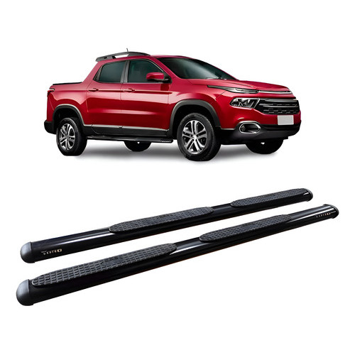 Estribo Toro Modelo Oval Preto - Estribo Lateral Fiat Toro Preto