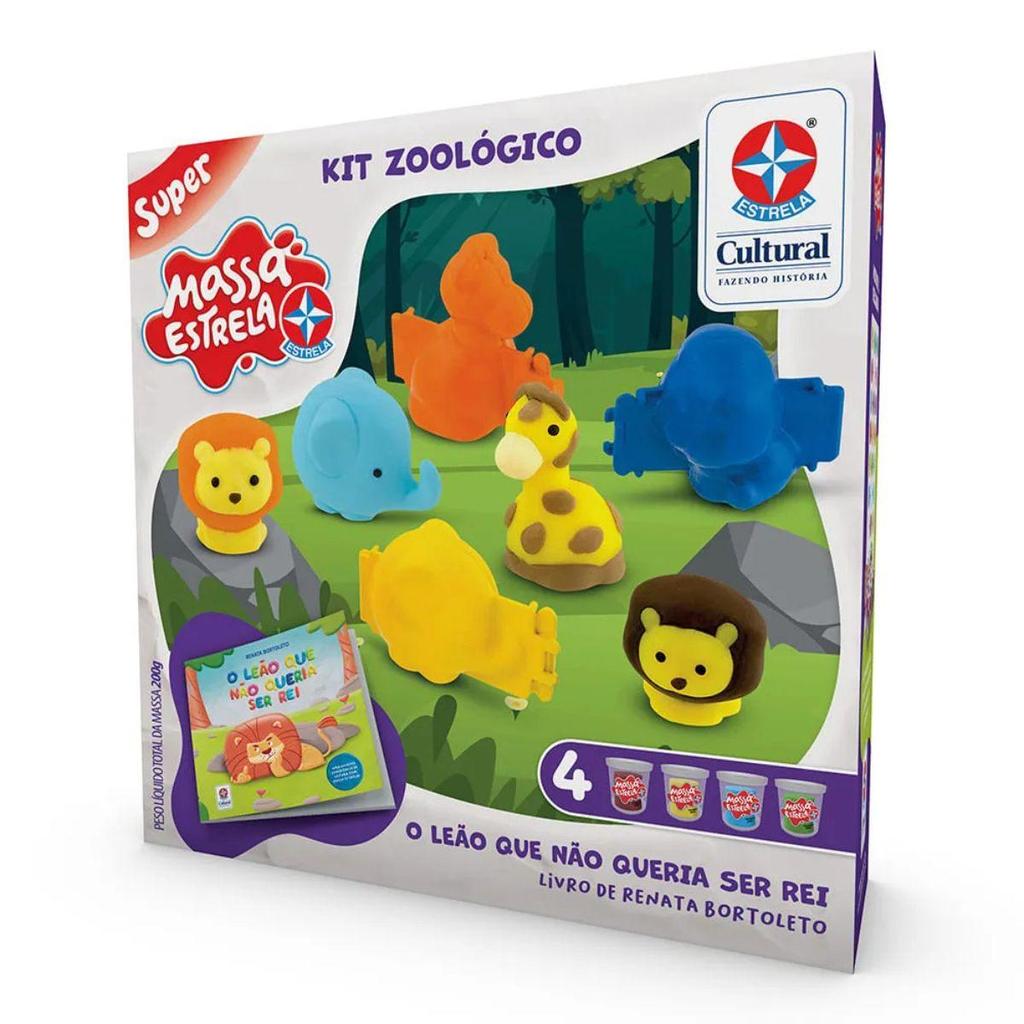 Livro O Leão que Não Queria Ser Rei com Massa - Brinquedos Estrela