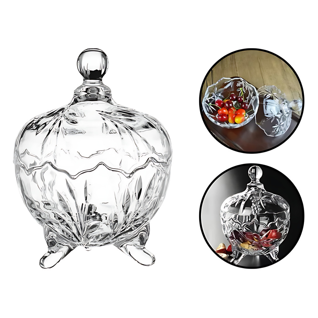 Bomboniere De Vidro Grande 400ml com Tampa Qualidade Premium Flashgoods em Oferta na Shopee