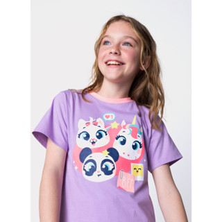 Pijama Manga Curta Algodão Menina Teen Multibichos Best Friend - Puket em Oferta na Shopee