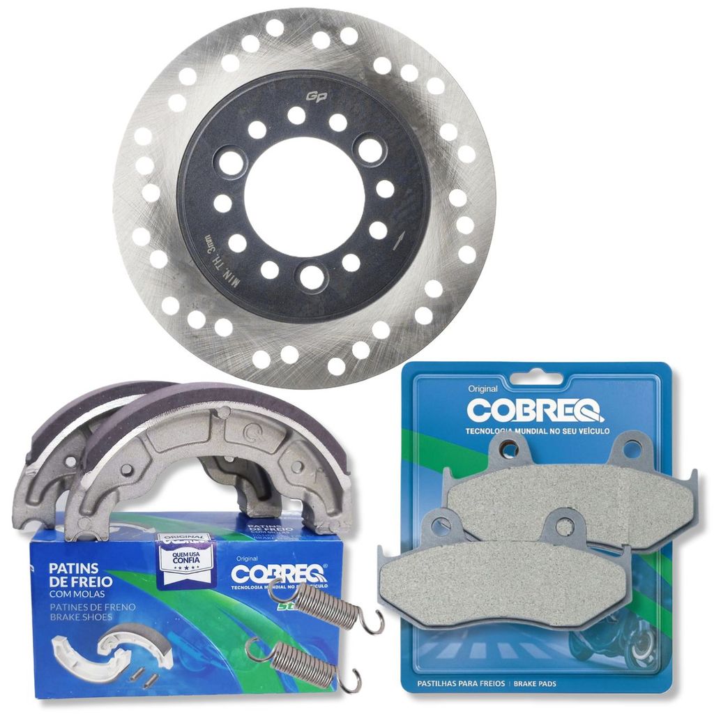 Disco de Freio Dianteiro Lead 110 + Pastilhas e Lonas Cobreq em Oferta na Shopee