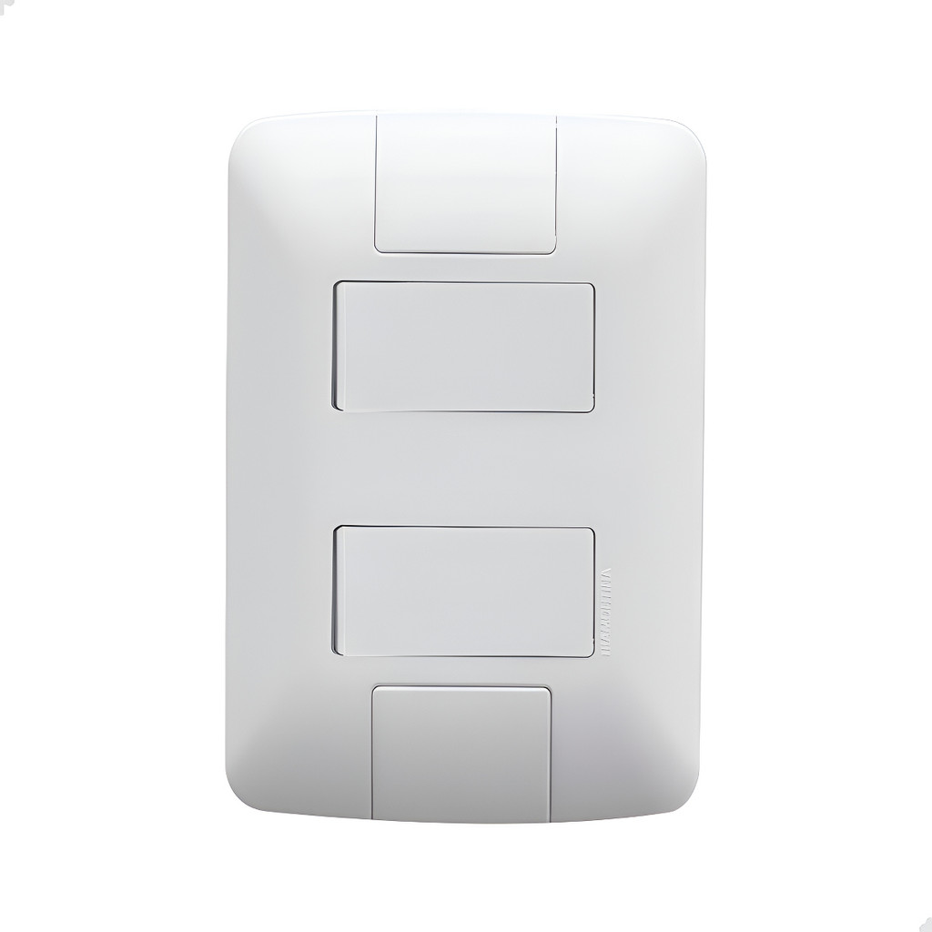 Interruptor Duplo Embutir Parede 4x2 Branco Aria Tramontina