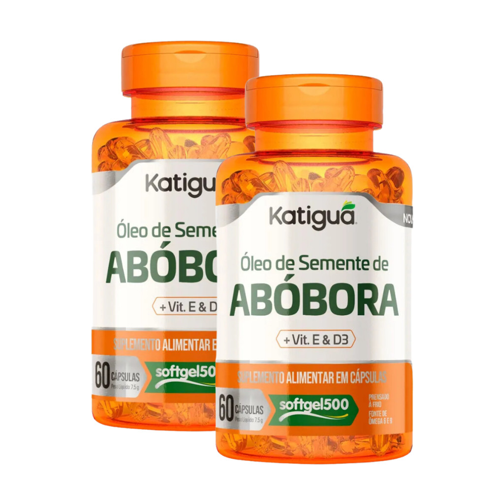Kit 2 Oleo De Semente Abobora + Vitaminas Óleo De Abóbora Original 500MG 60CAPS