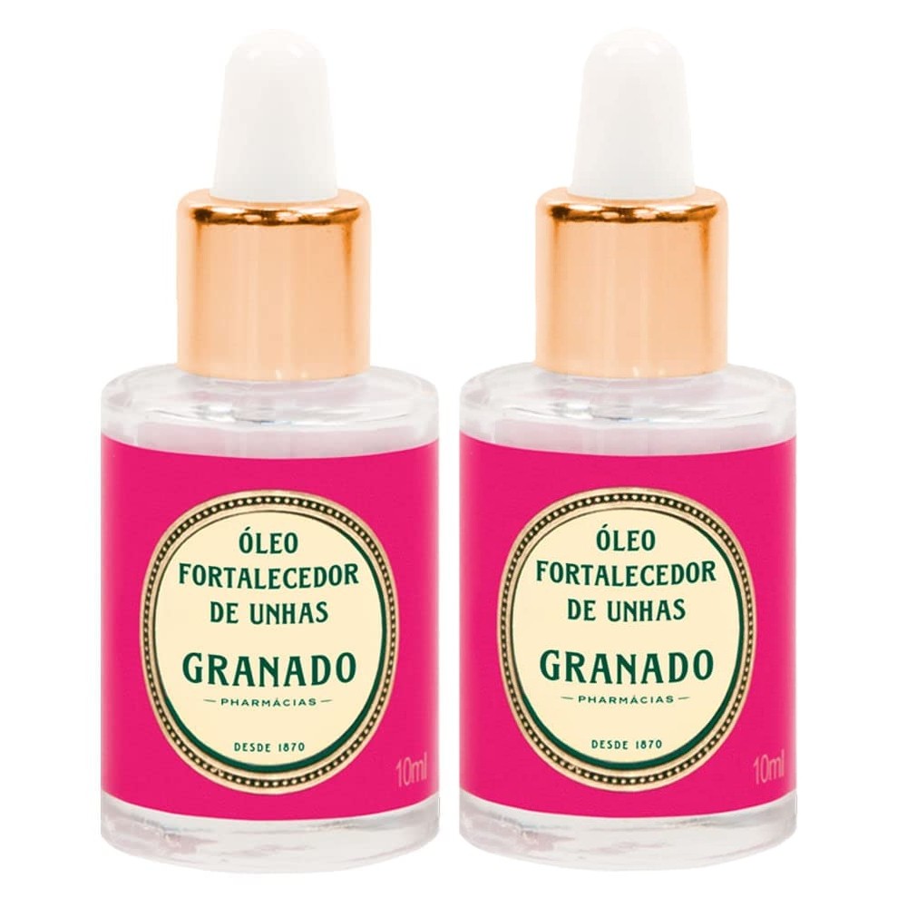 Kit Granado Óleo Fortalecedor De Unhas, Rosa, 10ml, 2 Und em Oferta na Shopee