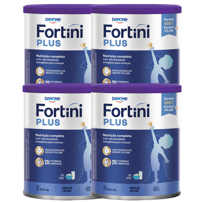 Kit 4 Fortini Plus Po Sem Sabor 400g