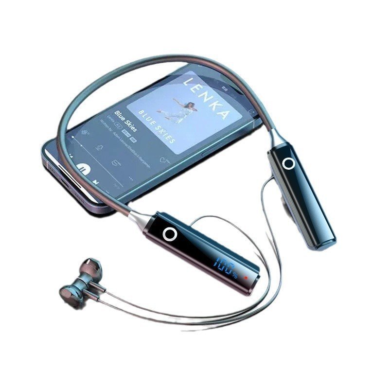    Fones de Ouvido Bluetooth Sem Fio Fones de Ouvido Bluetooth com Faixa de Pescoço Populares para Esportes Universais C