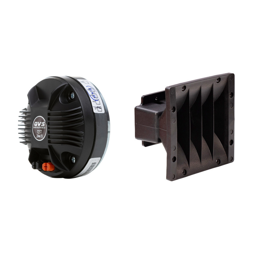Kit Driver QVS 244 Ti 80 Rms + Guia De Onda 1625 Line Array Som Automóveis Profissional