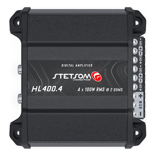 Módulo Amplificador Automotivo Stetsom Hl 400.4 4 Canais 400w PT em Oferta na Shopee