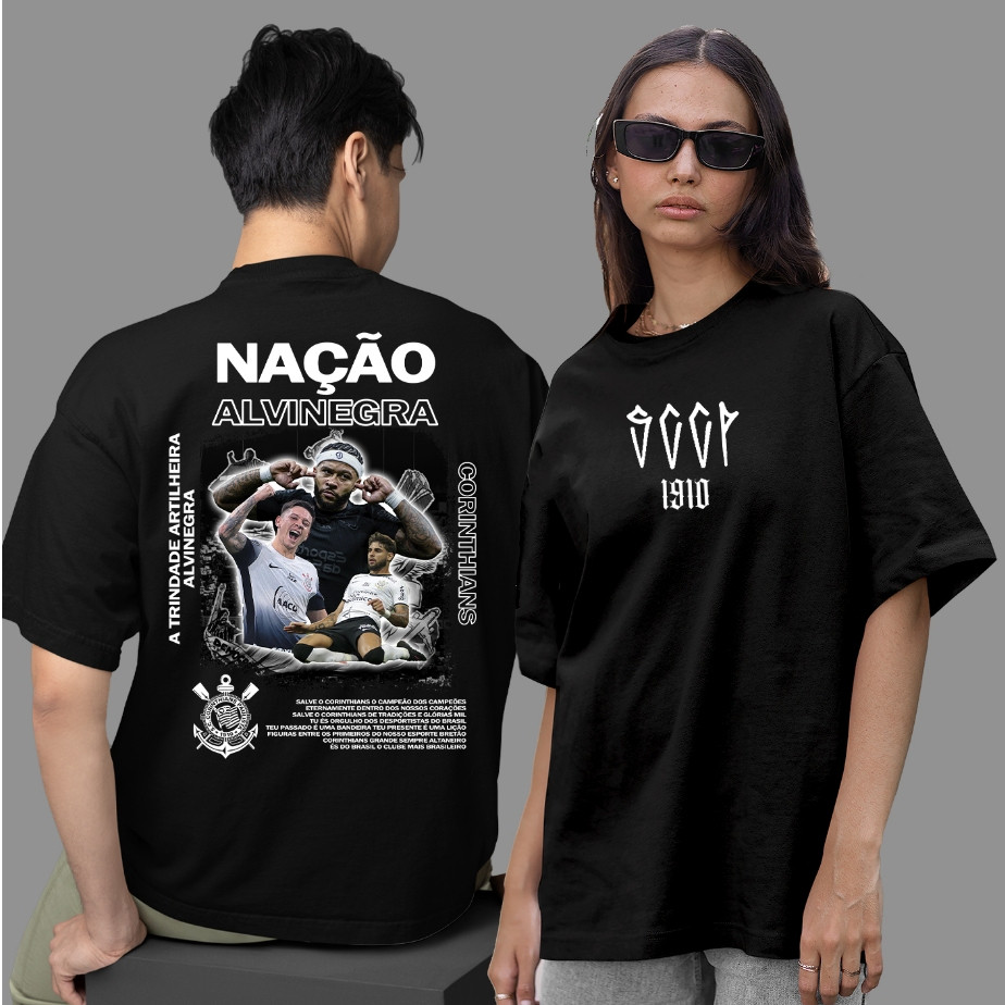 Camiseta Corinthians Timão Unissex Algodão Premium Memphis Depay Garro Yuri Alberto Infantil ao Plus Size Envio Rápido em Oferta na Shopee