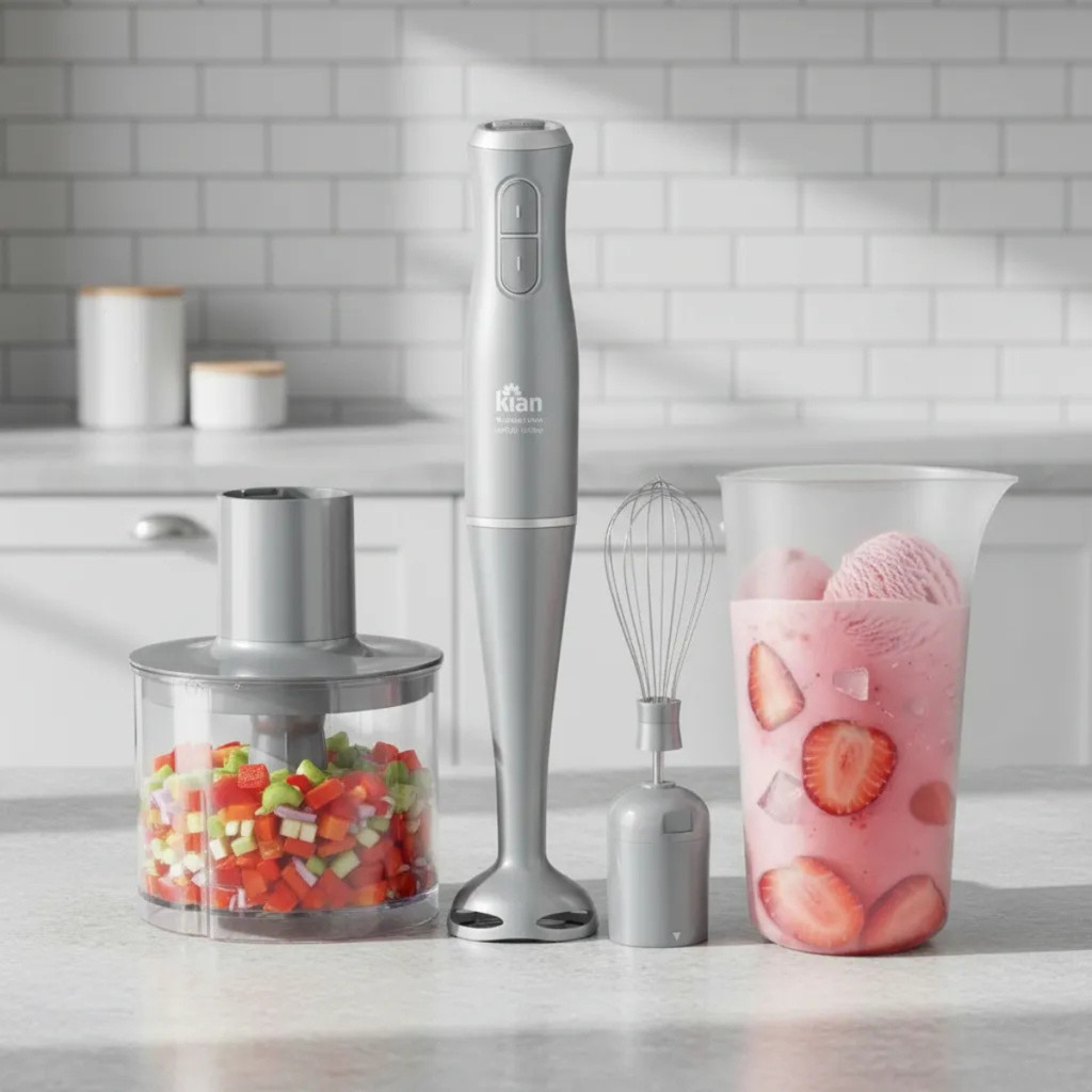 Mixer 3 em 1 Misturadora Triturador Fuet Processador Alimentos Multifuncional 2 Velocidade Kian em Oferta na Shopee