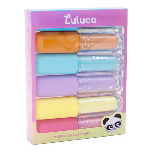 Kit Com 6 Unidades Caneta Marca Texto Luluca Original