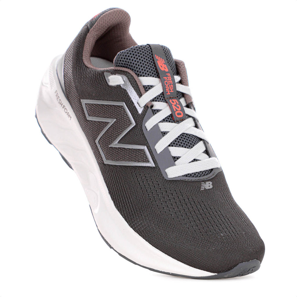 Tênis New Balance Fresh Foam 520 V9 Grafite Laranja e Marrom - Masculino — imagem 2 de 2