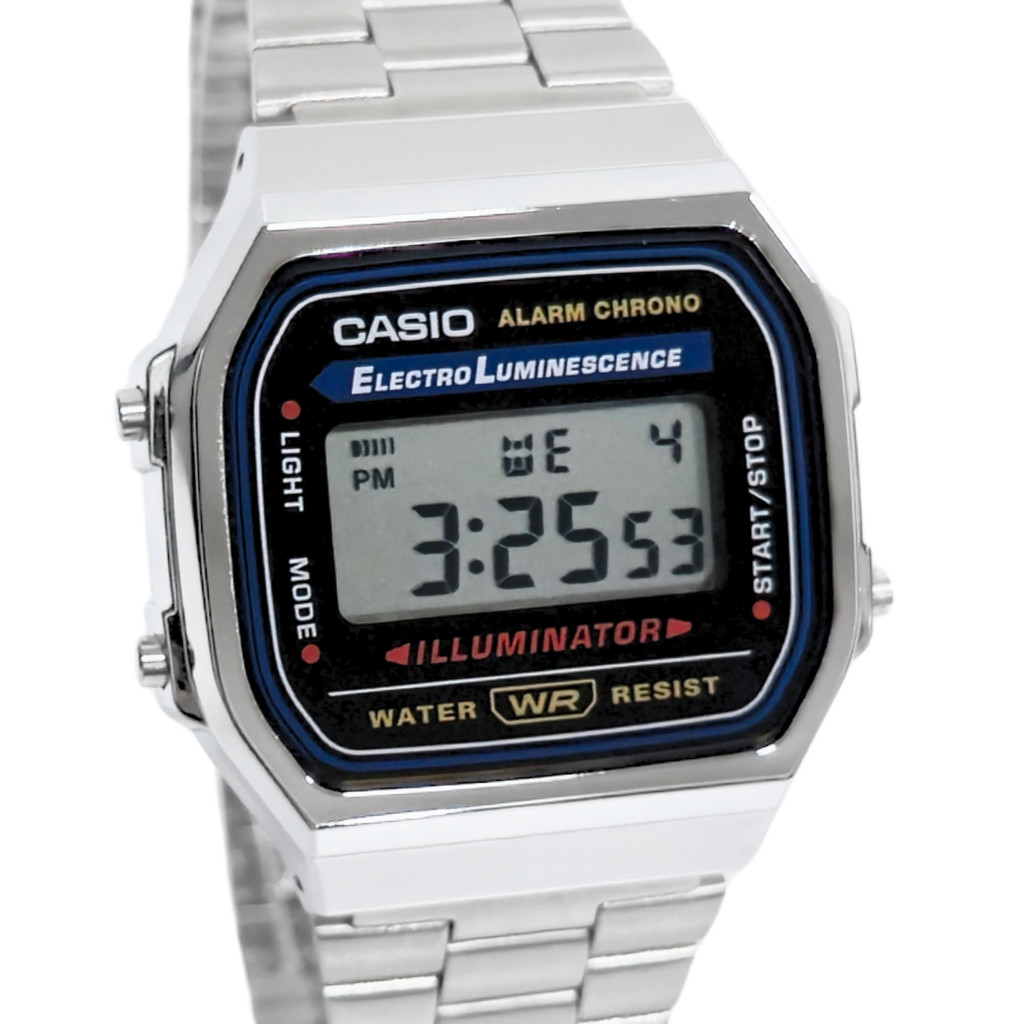 Relógio Casio Digital Vintage Unissex Prateado A168WA-1WDF em Oferta na Shopee